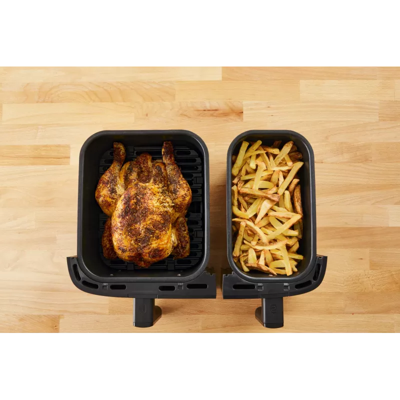 Tefal Dual Easy Fry & Grill EY905D Double 8.3 L Brīvi stāvošs 2700 W Karstā gaisa fritieris Nerūsējošais tērauds