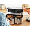 Tefal Dual Easy Fry & Grill EY905D Double 8.3 L Brīvi stāvošs 2700 W Karstā gaisa fritieris Nerūsējošais tērauds