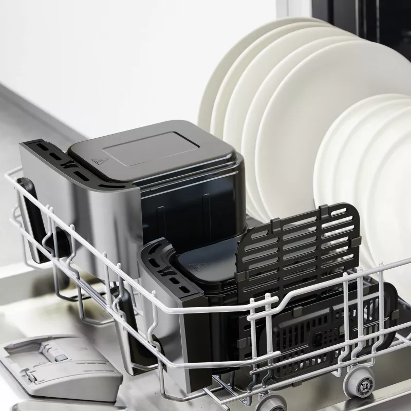 Tefal Dual Easy Fry & Grill EY905D Double 8.3 L Brīvi stāvošs 2700 W Karstā gaisa fritieris Nerūsējošais tērauds