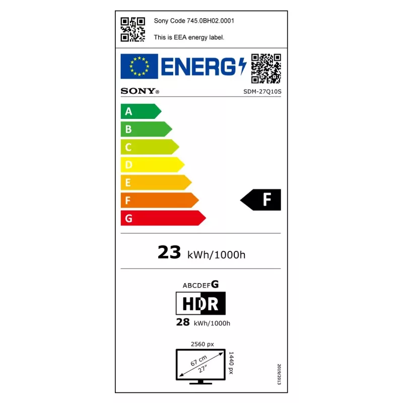 Sony INZONE M10S datora monitors 68,3 cm (26,9 collas) 2560 x 1440 pikseļi Quad HD OLED Melns