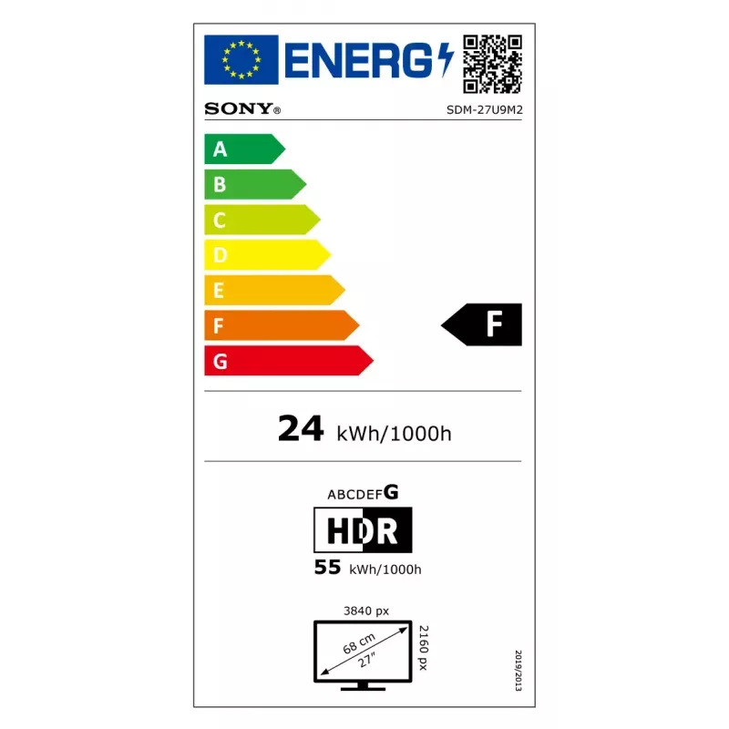 Sony INZONE M9 II datora monitors 68,3 cm (26,9 collas) 3840 x 2160 pikseļi 4K Ultra HD LCD Melns