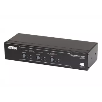ATEN 2 x 2 True 4K HDMI matricas slēdzis ar audio de-iegultņu