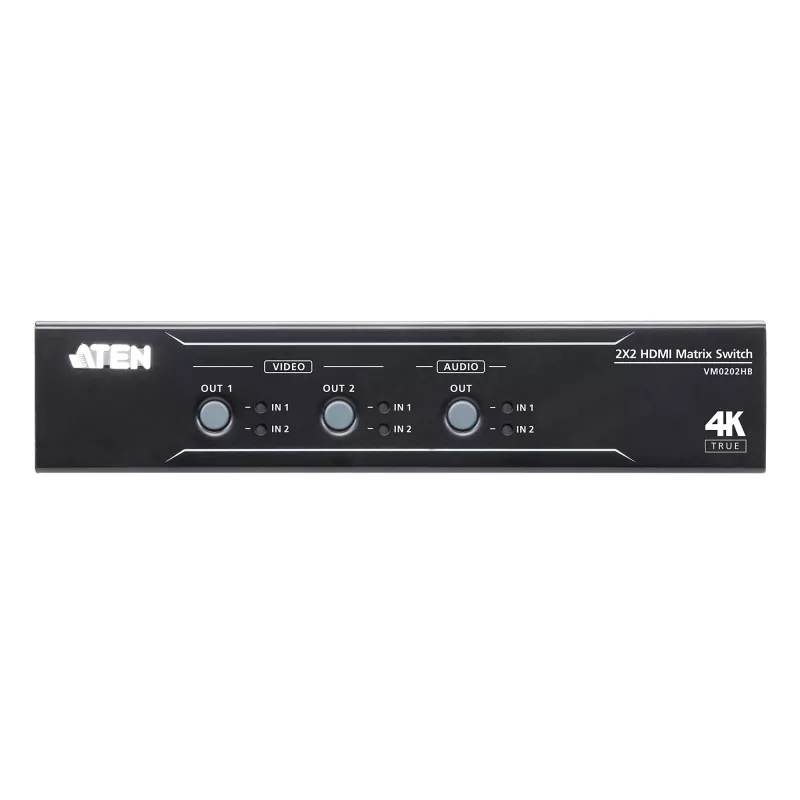 ATEN 2 x 2 True 4K HDMI matricas slēdzis ar audio de-iegultņu