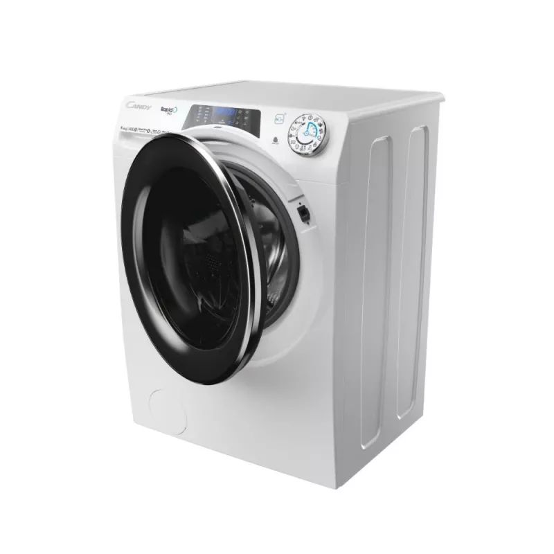 Veļas žāvētājs Candy RapidÓ PRO RPW4966BWMBC/1-S — brīvi stāvoša priekšējā ielāde, 6 kg mazgāšana/žāvēšana, 1400 apgr./min, balta