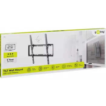 Goobay TV kronšteins 55 collas Melna 35kg kravnesība VESA 200x200 līdz 400x400