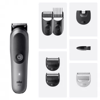 Braun Series 5 AIO5520 All-in-One 7 vienā kopšanas komplekts, bezvadu, 14 garuma iestatījumi, melns