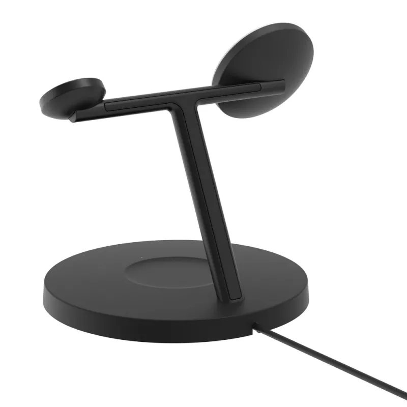 BELKIN bezvadu uzlādes statīvs Boost Charge Pro 3-in-1 ar Qi2 15W, melns