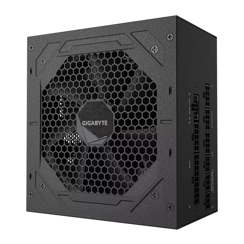 GIGABYTE UD1000GM PG5 V2 barošanas bloks - PCIe Gen 5.1, 80 PLUS Gold, pilnībā modulārs dizains, 120 mm ventilators, saderīgs ar ATX 3.1, ES kontaktdakša