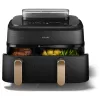 Philips 5000 series NA552/00 fritieris Dubults 9 L Brīvi stāvošs 2750 W Karstā gaisa fritieris Melns, Zelts