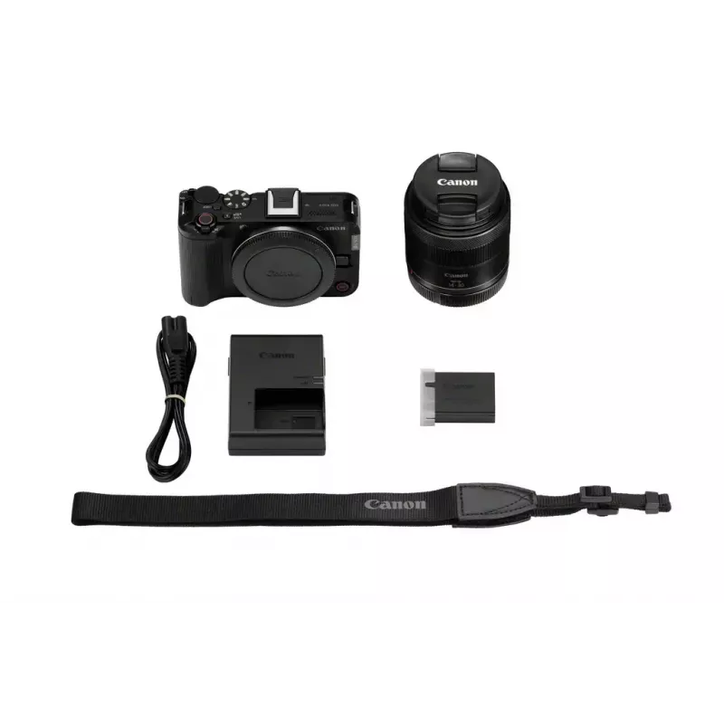 Kameras MILC Canon EOS R50V 24.2 MP CMOS 4K Ultra HD Melna