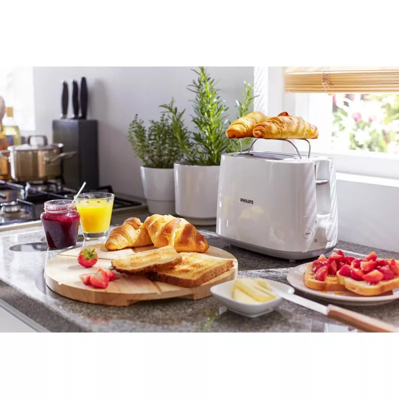 Philips Daily Collection HD2582/00 tosteris 8 2 šķēle(s) 900 W Balts