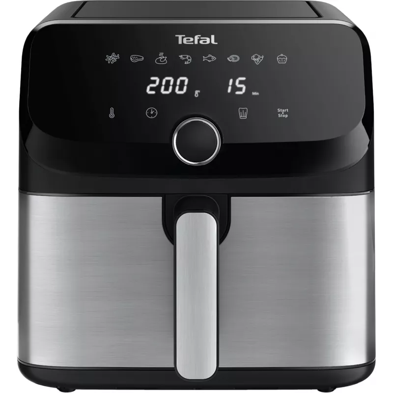 Tefal Easy Fry Mega EY855D10 fritieris Atsevišķs 7,5 L Brīvi stāvošs 2020 W Karstā gaisa fritieris Melna, Nerūsējošais tērauds
