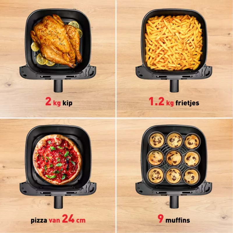 Tefal Easy Fry Mega EY855D10 fritieris Atsevišķs 7,5 L Brīvi stāvošs 2020 W Karstā gaisa fritieris Melna, Nerūsējošais tērauds