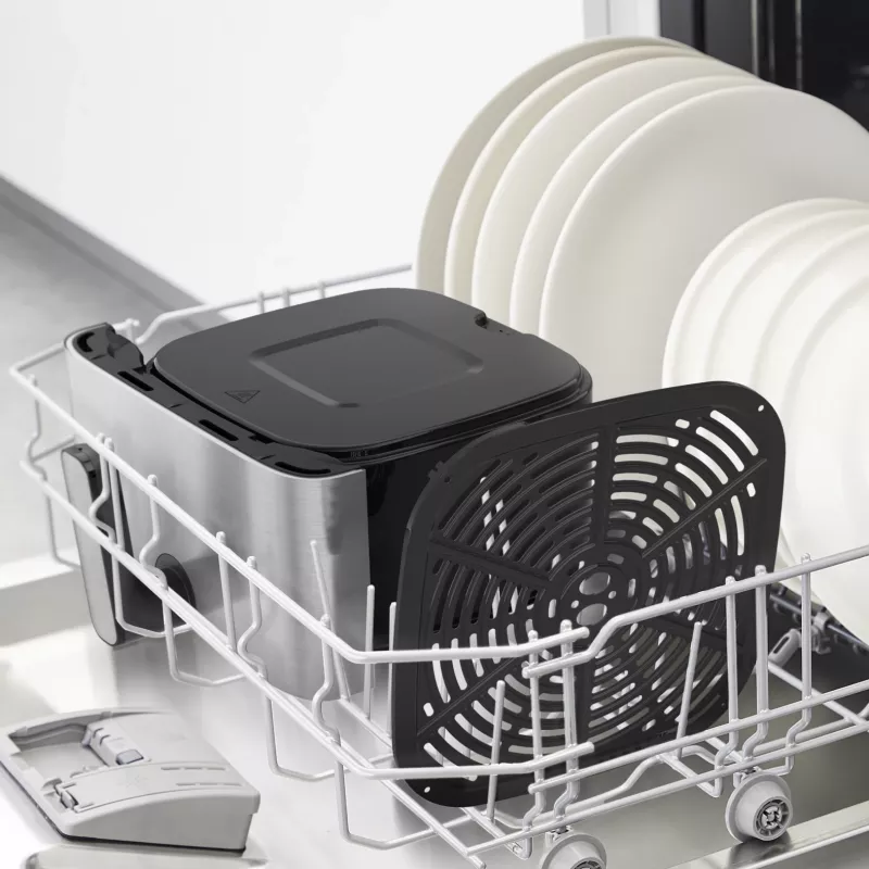 Tefal Easy Fry Mega EY855D10 fritieris Atsevišķs 7,5 L Brīvi stāvošs 2020 W Karstā gaisa fritieris Melna, Nerūsējošais tērauds