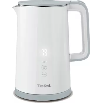 Elektriskā tējkanna Tefal KO6931, 1,5 L, 1800 W, balta, 5 temperatūras iestatījumi, silta uzturēšana 30 min.