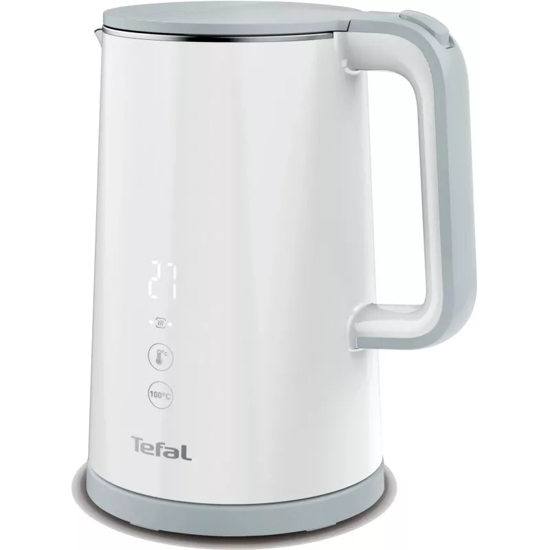 Elektriskā tējkanna Tefal KO6931, 1,5 L, 1800 W, balta, 5 temperatūras iestatījumi, silta uzturēšana 30 min.