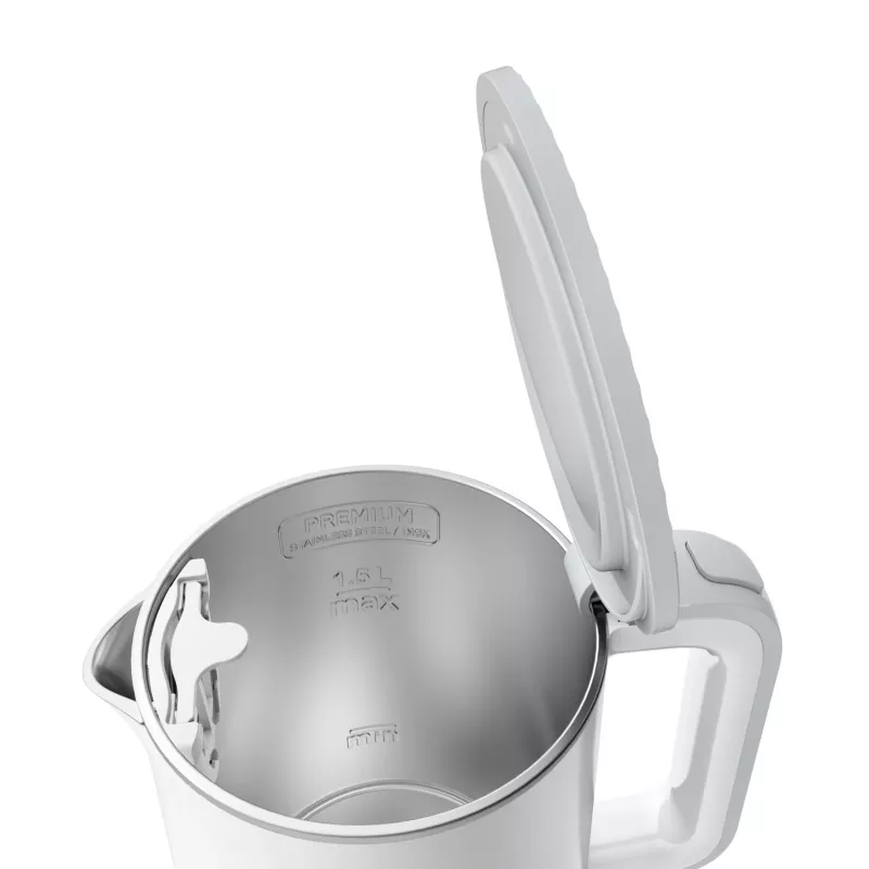 Elektriskā tējkanna Tefal KO6931, 1,5 L, 1800 W, balta, 5 temperatūras iestatījumi, silta uzturēšana 30 min.