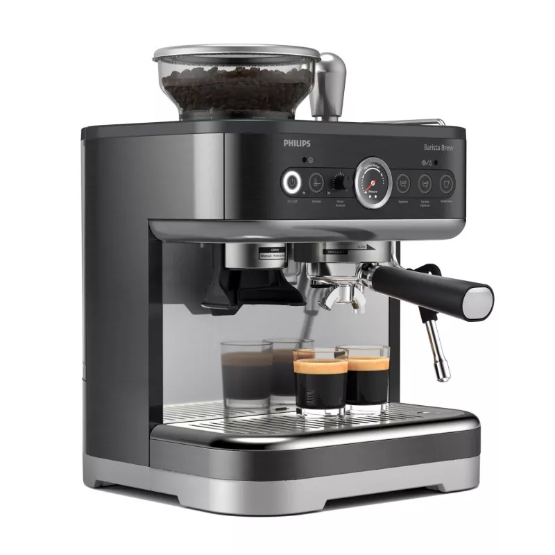 Philips Barista Brew, Espresso automāts, 2.3 L, Iebūvēta dzirnaviņa, 1350 W, Melns