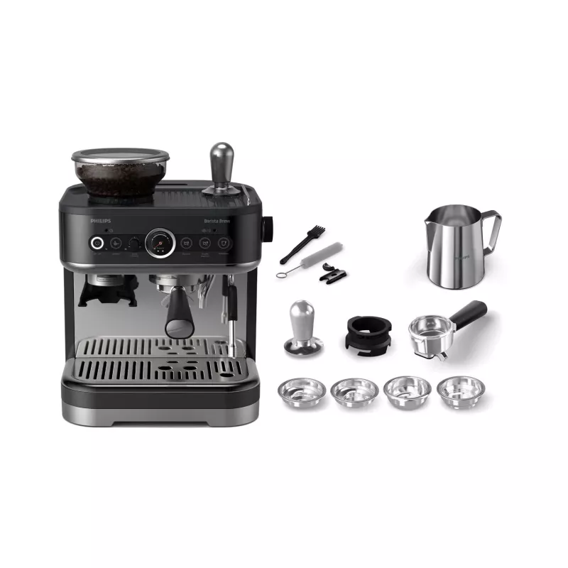 Philips Barista Brew, Espresso automāts, 2.3 L, Iebūvēta dzirnaviņa, 1350 W, Melns