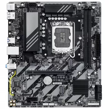 Micro-ATX mātesplate GIGABYTE B860M E — LGA 1851 Intel Core Ultra procesoriem, DDR5 līdz 8800 MHz (O.C.), 2×PCIe 4.0 M.2, 1GbE
