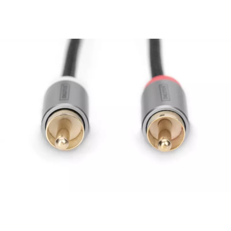 Audio adaptera kabelis Digitus DB-510330-010-S 3.5 mm uz RCA 1m Melns