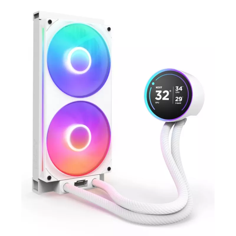 Universāls šķidruma dzesētājs NZXT Kraken Elite 280 RGB 14 cm Balts