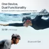 Austiņas Shokz OpenSwim Pro — atvērta tipa kaulu vadīšanas bezvadu austiņas, IP68 ūdensizturība, Bluetooth 5.4, 32 GB, 9 h atskaņošana, pelēkas