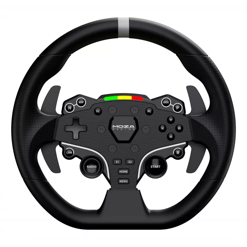 Moza Racing R3 stūres rats un pedāļi datoram, Stūres rats + pedāļi, PC, D-paliktnis, Izvēlnes poga, Režīma poga, Pauzes/Iestatīšanas poga, Starta poga, Digitāls, Neierobežots, Tiešā piedziņa