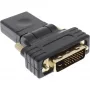 InLine HDMI uz DVI adapteris HDMI spraudnis / DVI kontaktdakša elastīgs, zeltīts 4K2K