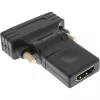 InLine HDMI uz DVI adapteris HDMI spraudnis / DVI kontaktdakša elastīgs, zeltīts 4K2K