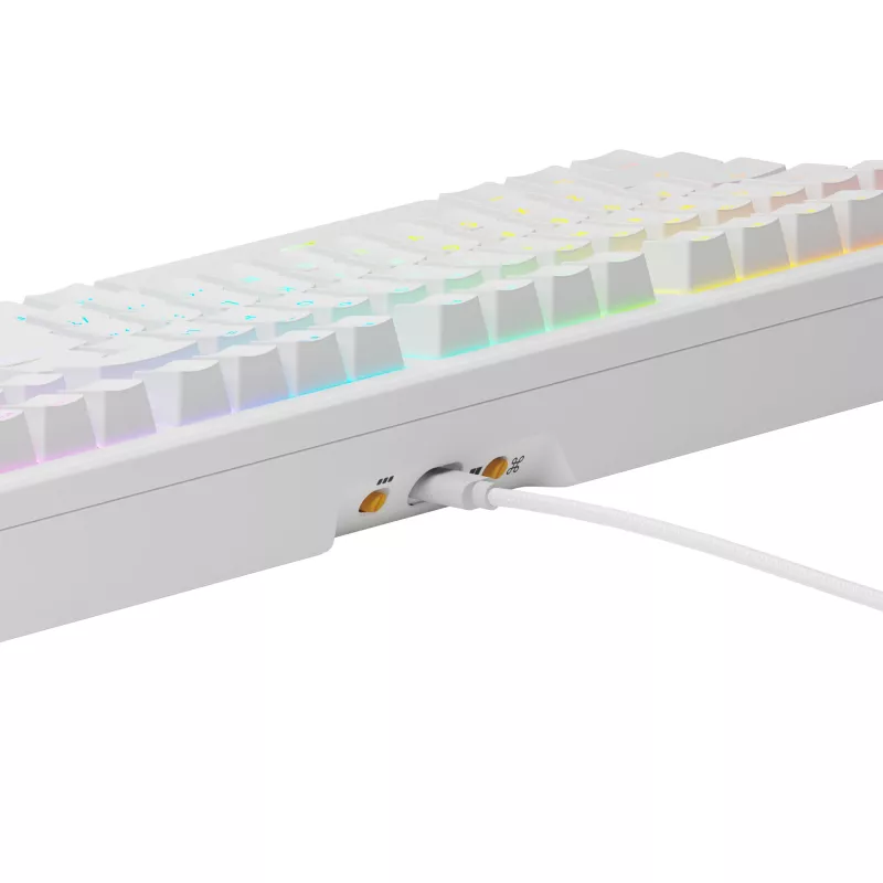 Mehāniska pilna izmēra (100%) vadu tastatūra GLORIOUS GMMK 3 HE — balta, USB, QWERTY, RGB