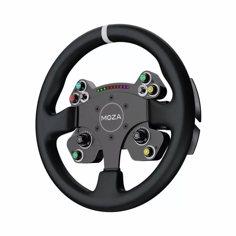 Moza Racing CS V2P Dual Clutch stūre, Stūre, PC, Vadu, USB, Melna, Alumīnijs, Magnētiskais pārslēdzējs no kaltas oglekļa šķiedras