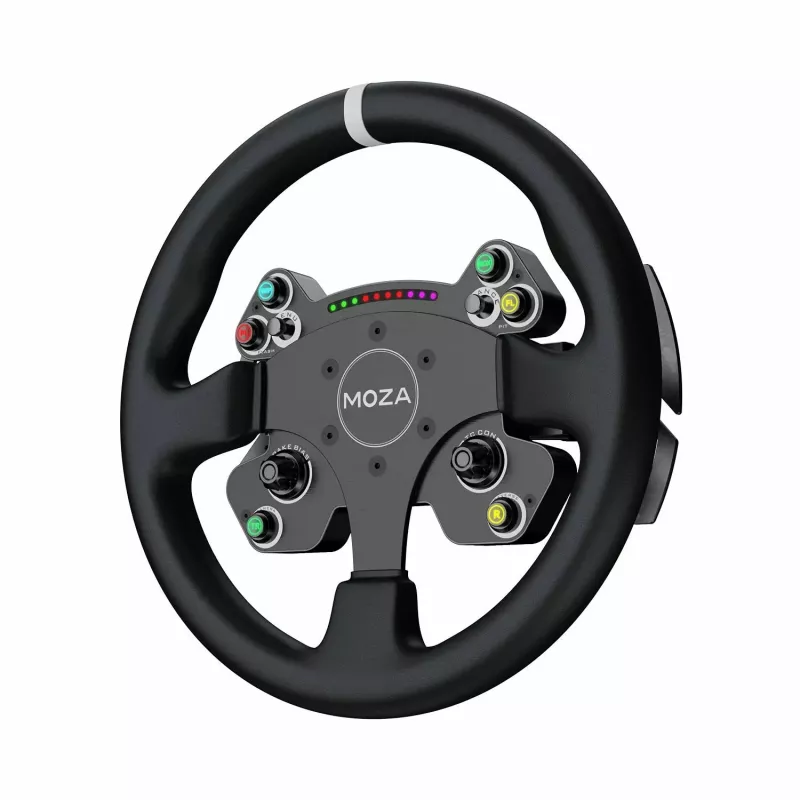 Moza Racing CS V2P Dual Clutch stūre, Stūre, PC, Vadu, USB, Melna, Alumīnijs, Magnētiskais pārslēdzējs no kaltas oglekļa šķiedras