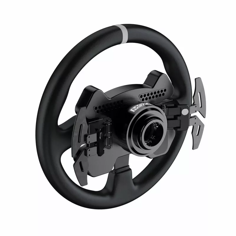 Moza Racing CS V2P Dual Clutch stūre, Stūre, PC, Vadu, USB, Melna, Alumīnijs, Magnētiskais pārslēdzējs no kaltas oglekļa šķiedras