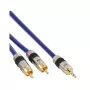 InLine Audio kabelis Premium 2x RCA spraudnis / 3,5 mm spraudnis ar zelta pārklājumu 2 m