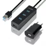 Axagon HUE-S2BP 4x USB 3.0 UZLĀDES centrmezgls ar 1,2 m kabeli un maiņstrāvas adapteri