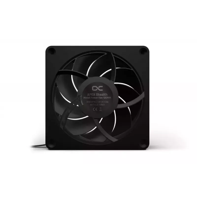 Ventilators Alphacool Apex Stealth Metall 12 cm Melns 400-3000 RPM 30-49.9 dB