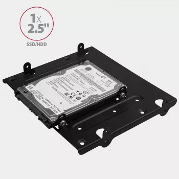 Axagon RHD-435 kronšteins 4x 2,5 collu vai 2x 2,5 collu HDD/SSD un 1x 3,5 collu HDD ievietošanai 5,25 collu nodalījumā, metāla