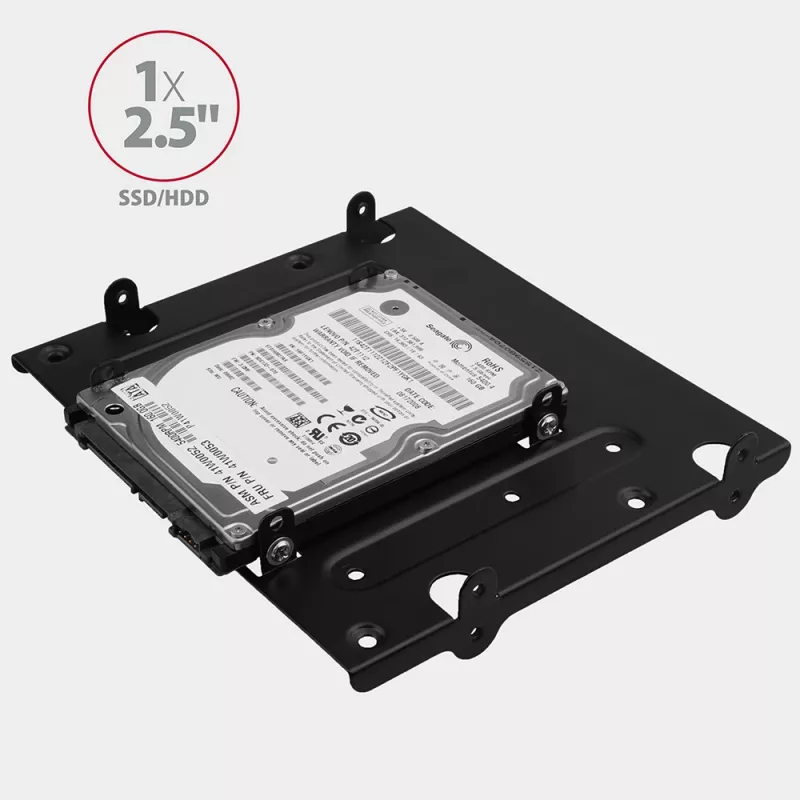 Axagon RHD-435 kronšteins 4x 2,5 collu vai 2x 2,5 collu HDD/SSD un 1x 3,5 collu HDD ievietošanai 5,25 collu nodalījumā, metāla