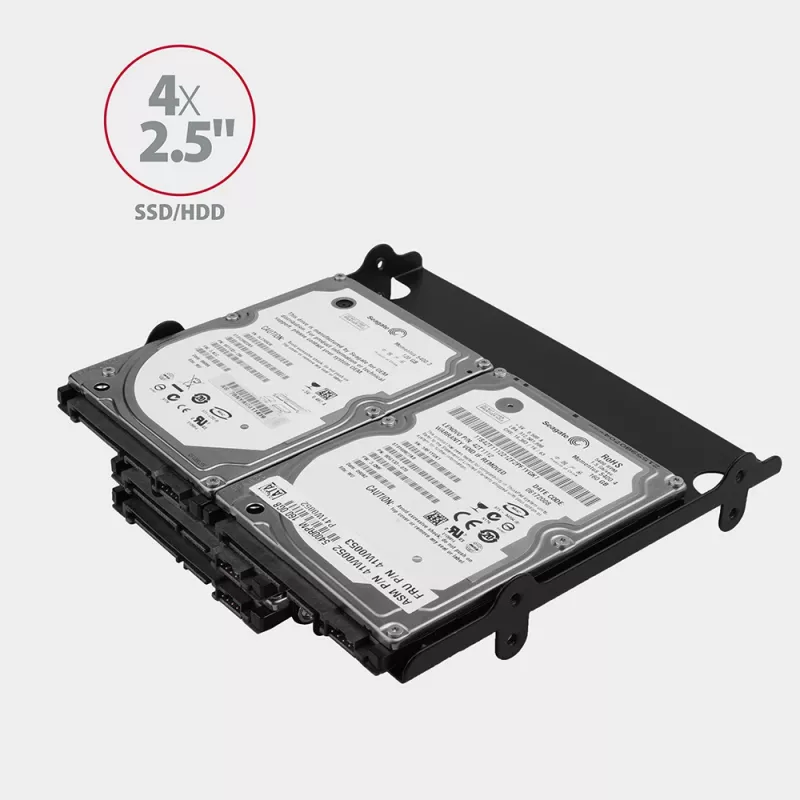 Axagon RHD-435 kronšteins 4x 2,5 collu vai 2x 2,5 collu HDD/SSD un 1x 3,5 collu HDD ievietošanai 5,25 collu nodalījumā, metāla