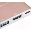 USB-C uz HDMI video adapteris SILVERSTONE EP08 (USB-C 3.1, HDMI) Rozā