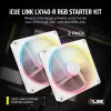 CORSAIR Icue Link Lx140-r RGB 140mm Pwm Reverse Fans Starter Kit - balts