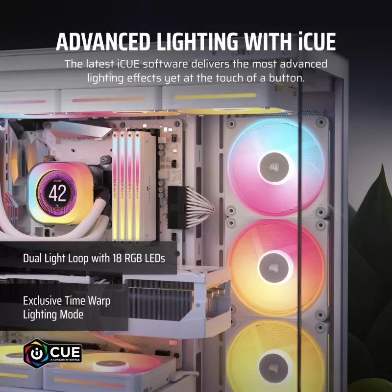CORSAIR Icue Link Lx140-r RGB 140mm Pwm Reverse Fans Starter Kit - balts