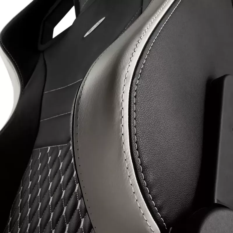 PC spēļu krēsls noblechairs EPIC — polsterēts sēdeklis, maks. slodze 120 kg, augstums 131–141 cm, sēdekļa platums 56 cm, ritentiņi