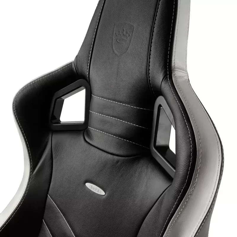 PC spēļu krēsls noblechairs EPIC — polsterēts sēdeklis, maks. slodze 120 kg, augstums 131–141 cm, sēdekļa platums 56 cm, ritentiņi
