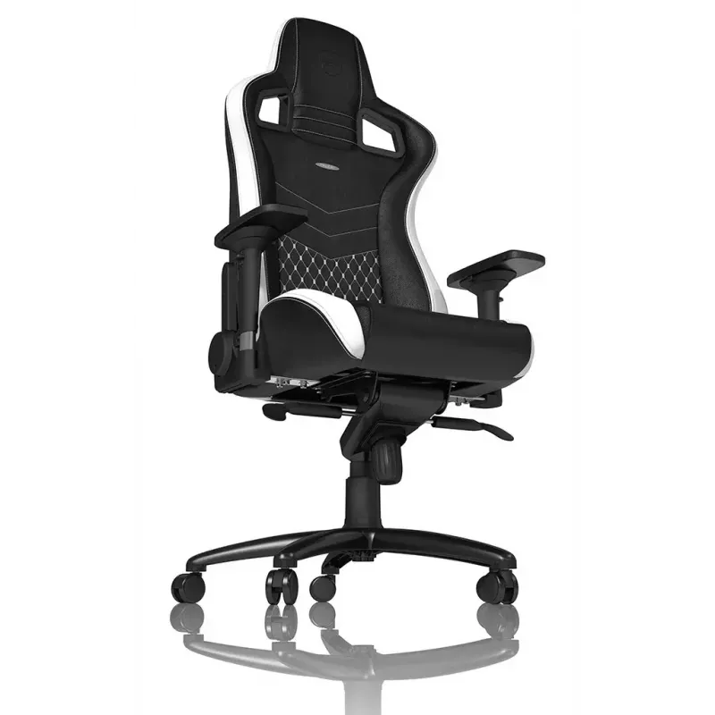 PC spēļu krēsls noblechairs EPIC — polsterēts sēdeklis, maks. slodze 120 kg, augstums 131–141 cm, sēdekļa platums 56 cm, ritentiņi