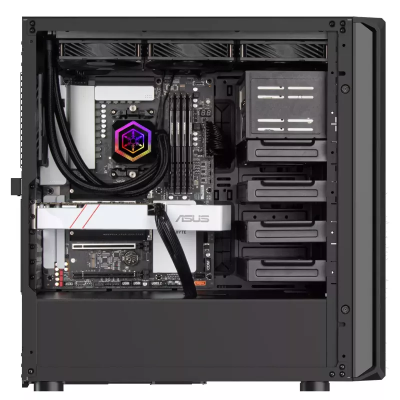 PC korpuss Silverstone SETA D1 Midi Tower melns