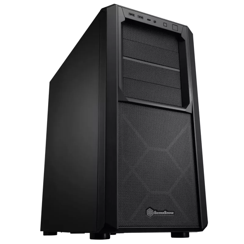 PC korpuss Silverstone SETA D1 Midi Tower melns