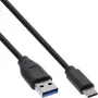 USB 3.2 Gen.1x2 kabelis InLine 35714 1.5m USB-C vīrietis USB-A vīrietis melns