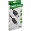 USB 3.2 Gen.1x2 kabelis InLine 35714 1.5m USB-C vīrietis USB-A vīrietis melns